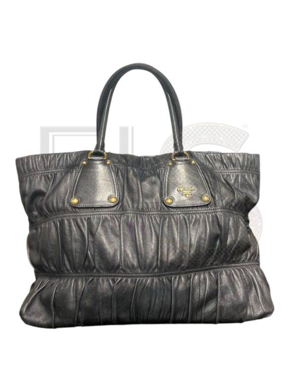 Prada Shopper Large Embossed Black ELS Fashion TV