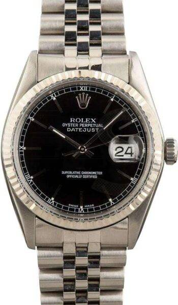 Pre Owned Rolex Datejust 16014 Black Dial ELS Fashion TV