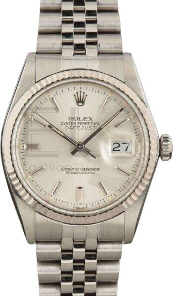 Pre Owned Rolex Datejust 16014 Silver Index ELS Fashion TV