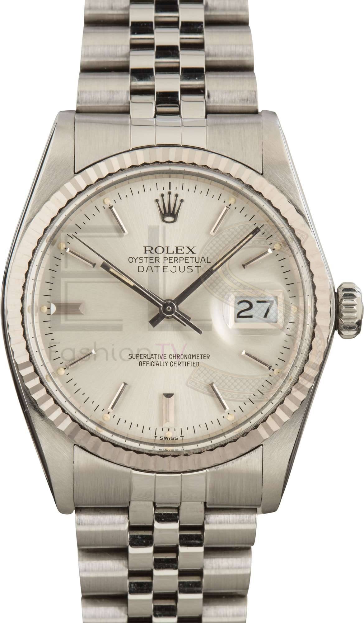 Pre Owned Rolex Datejust 16014 Silver Index ELS Fashion TV