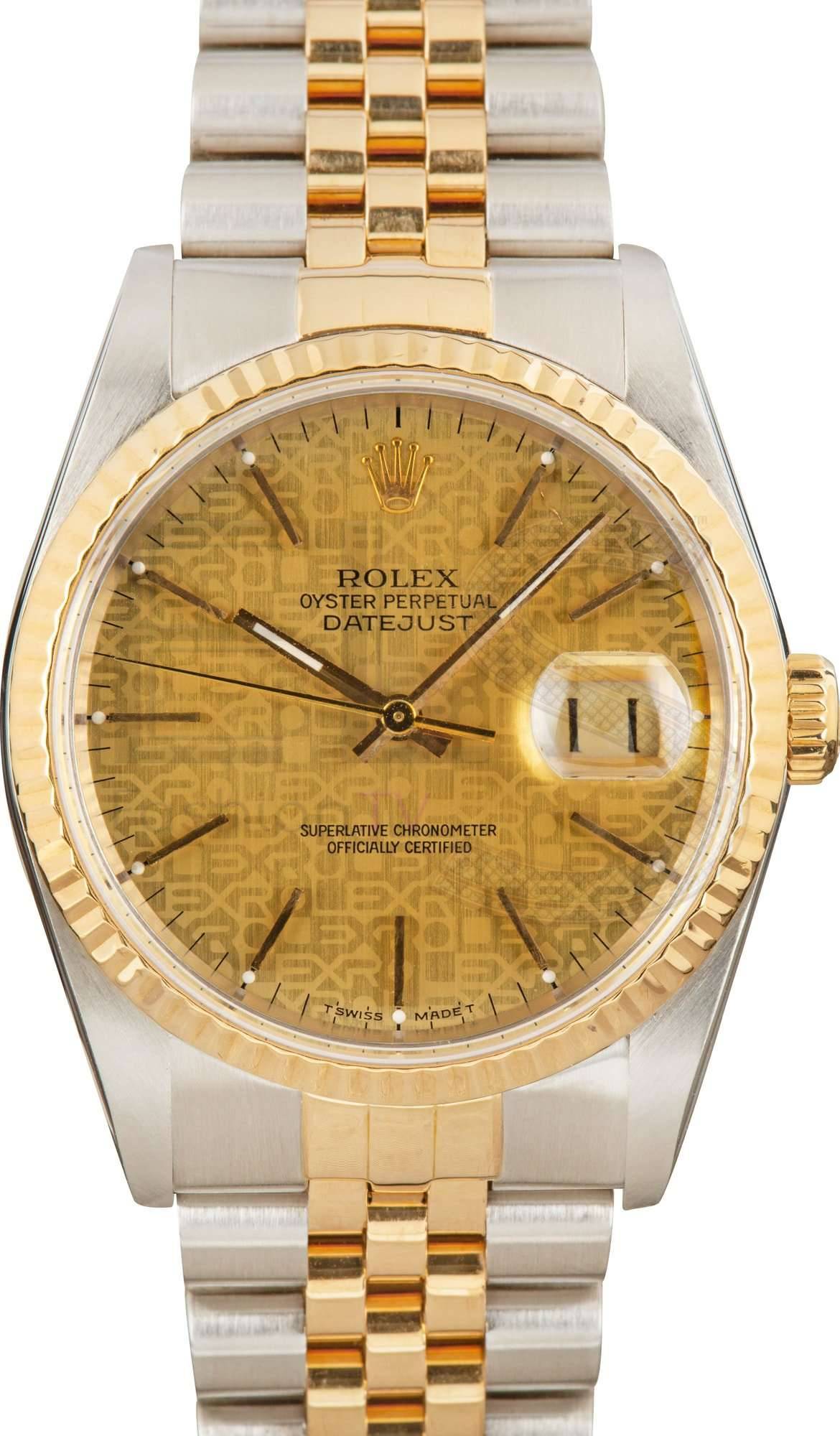 Pre Owned Rolex Datejust 16233 Champagne ELS Fashion TV