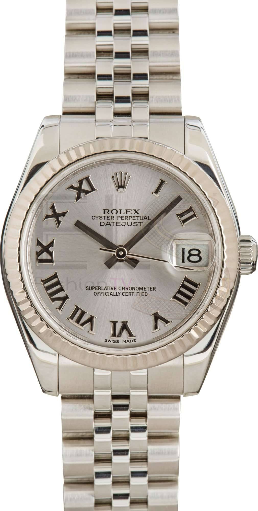 Pre Owned Rolex Datejust 178274 Silver Roman Dial ELS Fashion TV