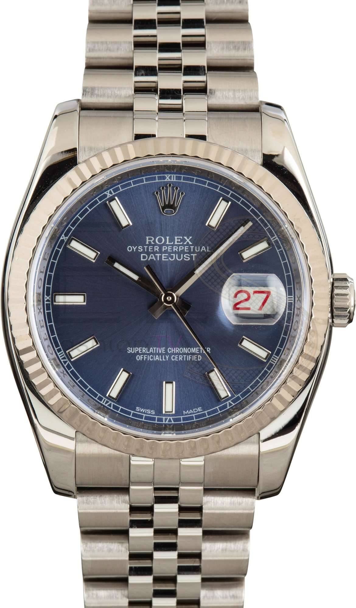 Rolex Datejust 116234 Blue Index Dial ELS Fashion TV