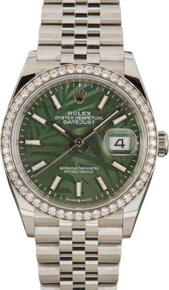 Rolex Datejust 126284 Diamond Bezel Green Dial ELS Fashion TV