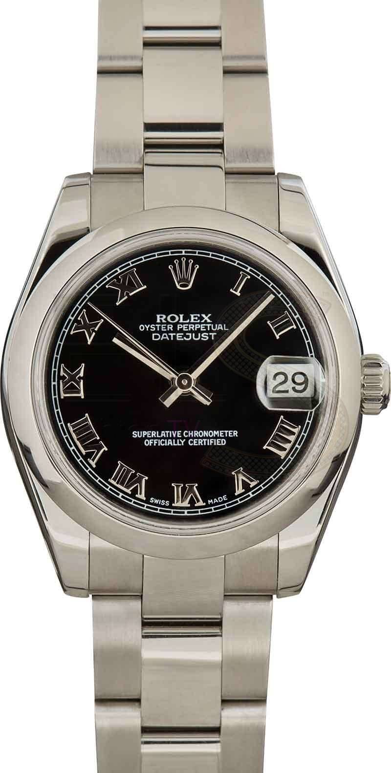 Rolex Datejust 178240 Black Roman Dial ELS Fashion TV