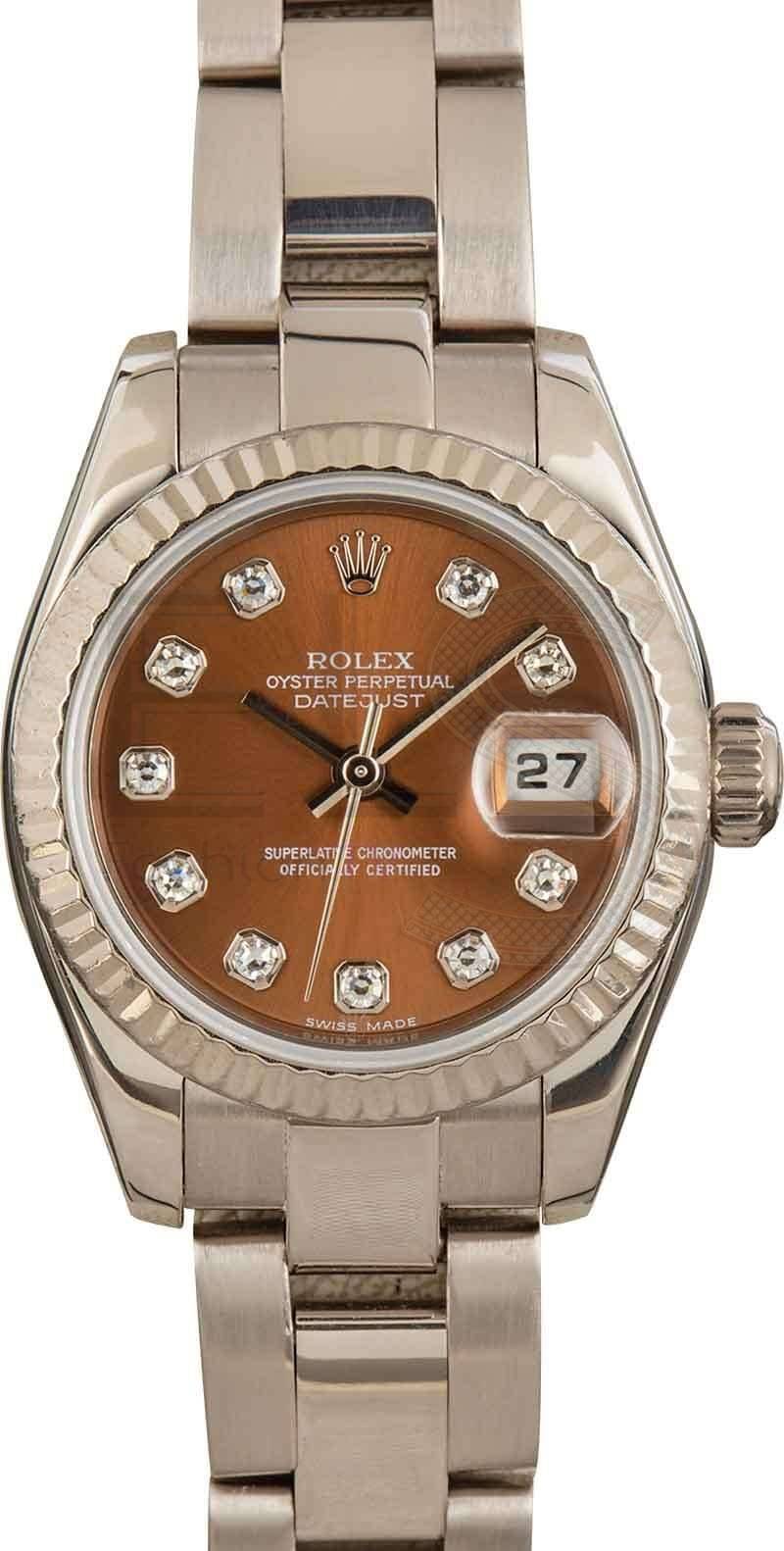 Rolex Datejust 179179 Bronze Diamond Dial ELS Fashion TV