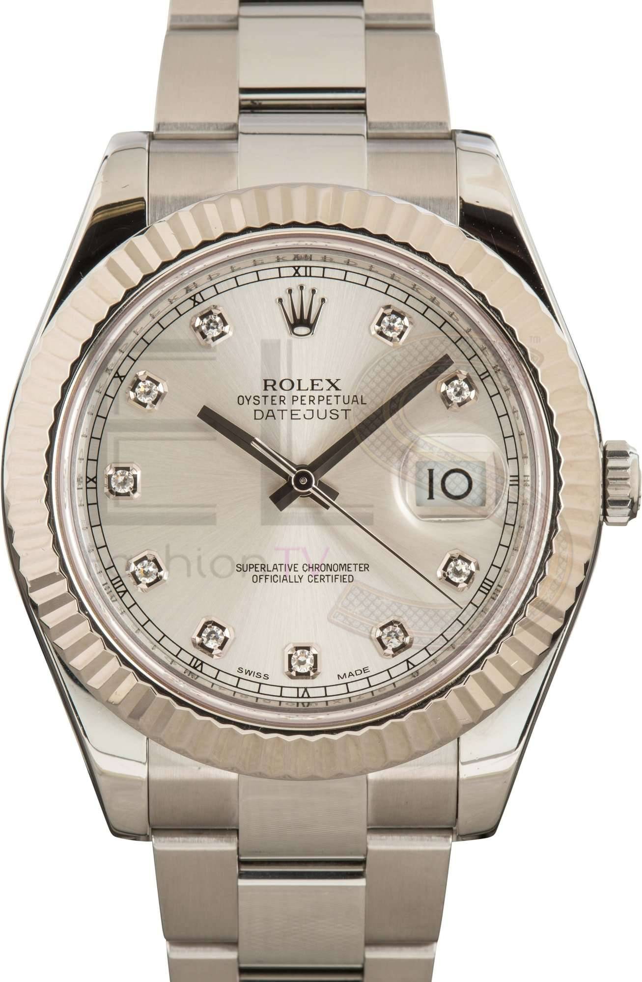 Rolex Datejust II Ref 116334 Diamond Dial