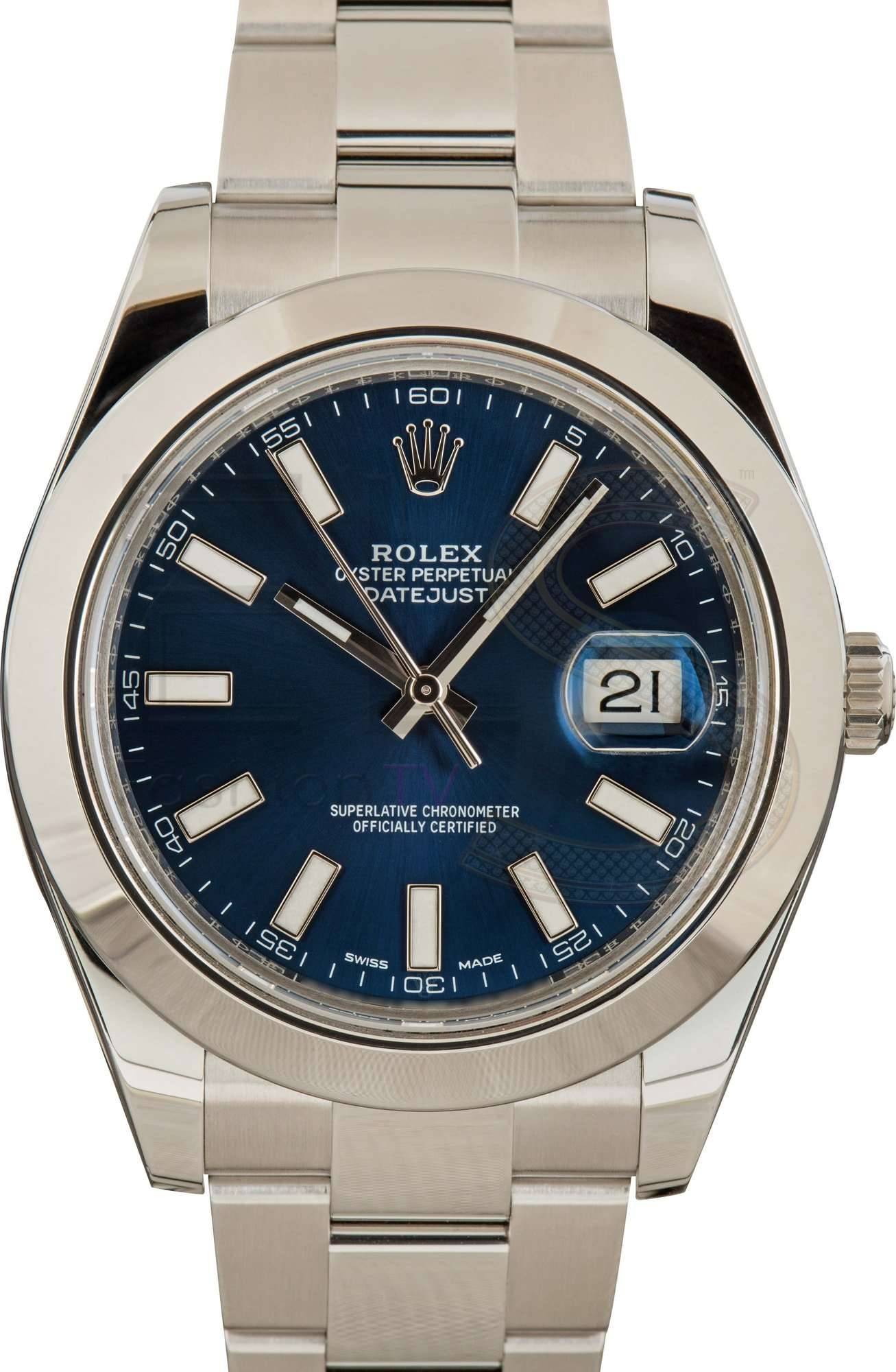 Rolex Datejust II ref 116300 Blue Dial Stainless Steel ELS Fashion TV