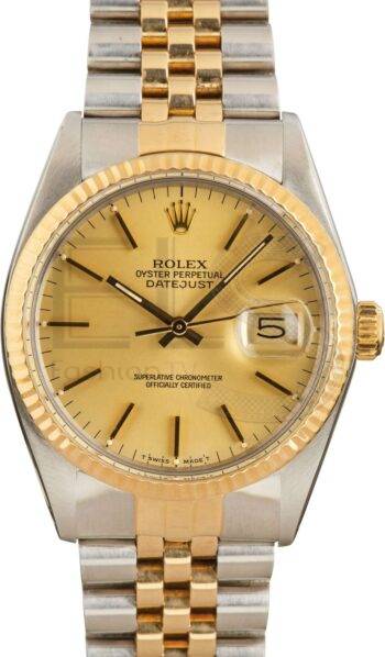 Rolex Datejust Two Tone 16013 Champagne Dial ELS Fashion TV