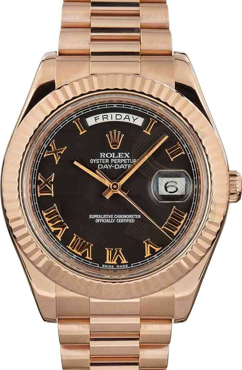 Rolex Day-Date II Ref 218235 18k Everose Gold ELS Fashion TV