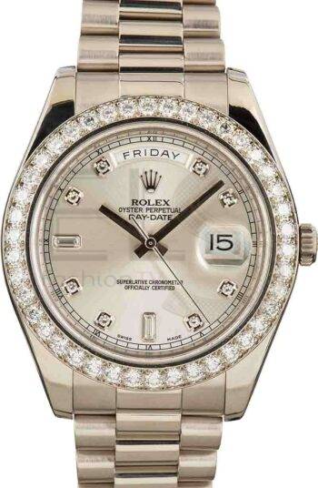 Rolex Day-Date II Ref 218349 18k White Gold ELS Fashion TV