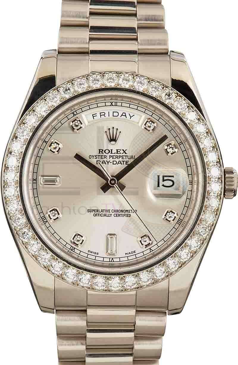 Rolex Day-Date II Ref 218349 18k White Gold