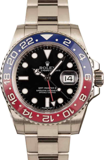 Rolex GMT-Master II Ref 116719 18k White Gold Pepsi ELS Fashion TV