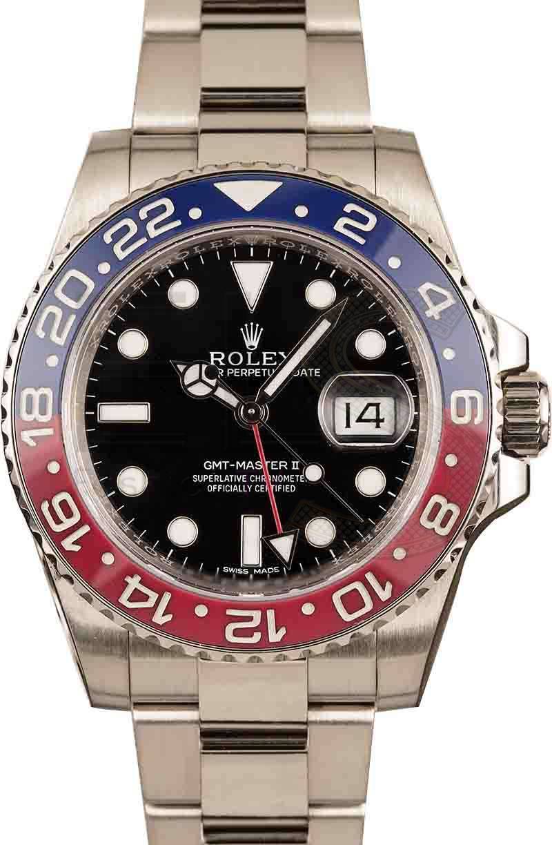 Rolex GMT-Master II Ref 116719 18k White Gold Pepsi