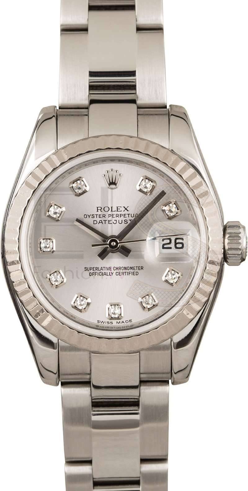Rolex Ladies Datejust 179174 Silver Diamond ELS Fashion TV