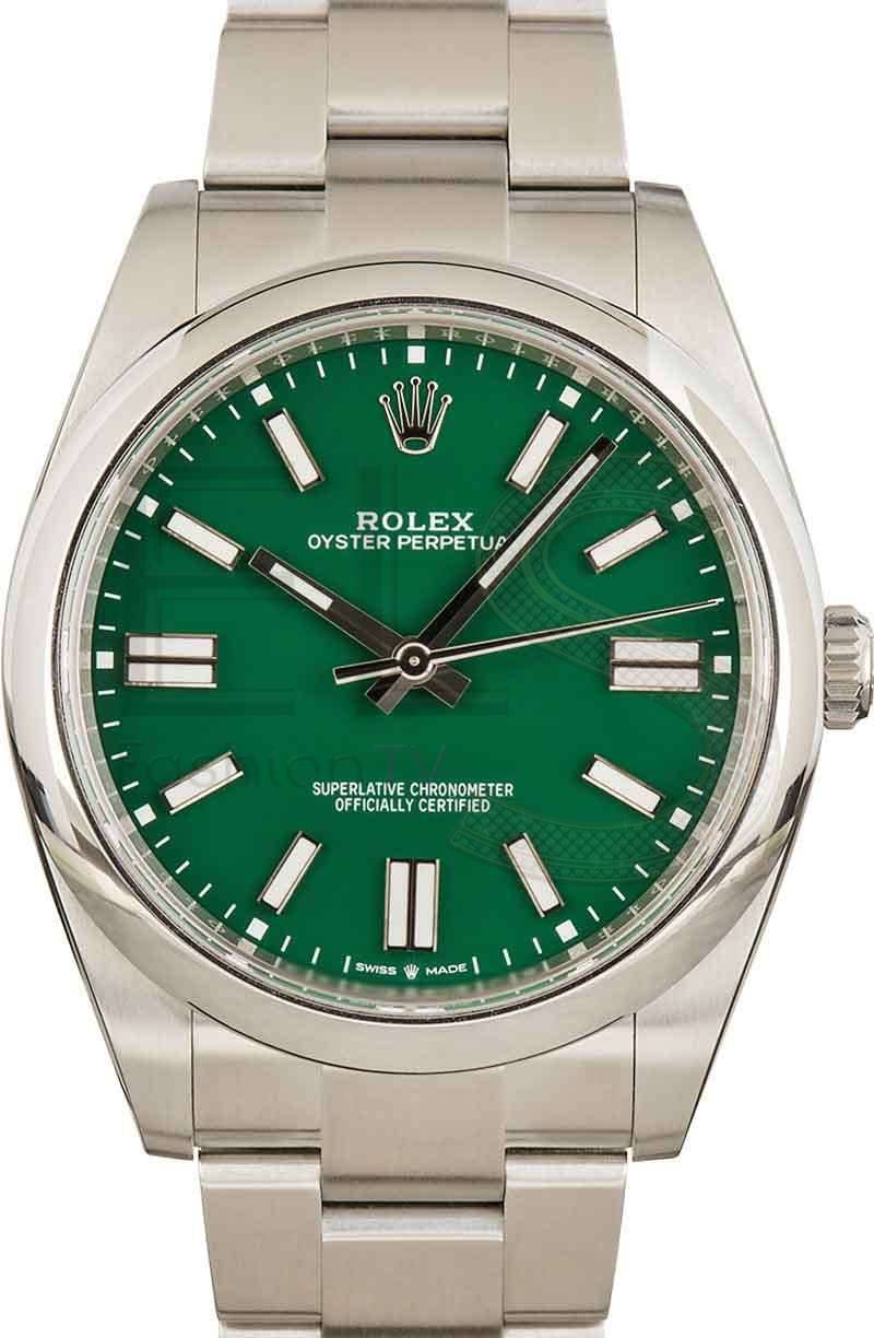 Rolex Oyster Perpetual 124300 Green Dial ELS Fashion TV