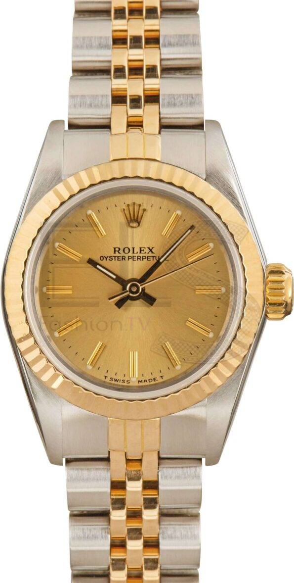 Rolex Oyster Perpetual 67193 Champagne Dial ELS Fashion TV