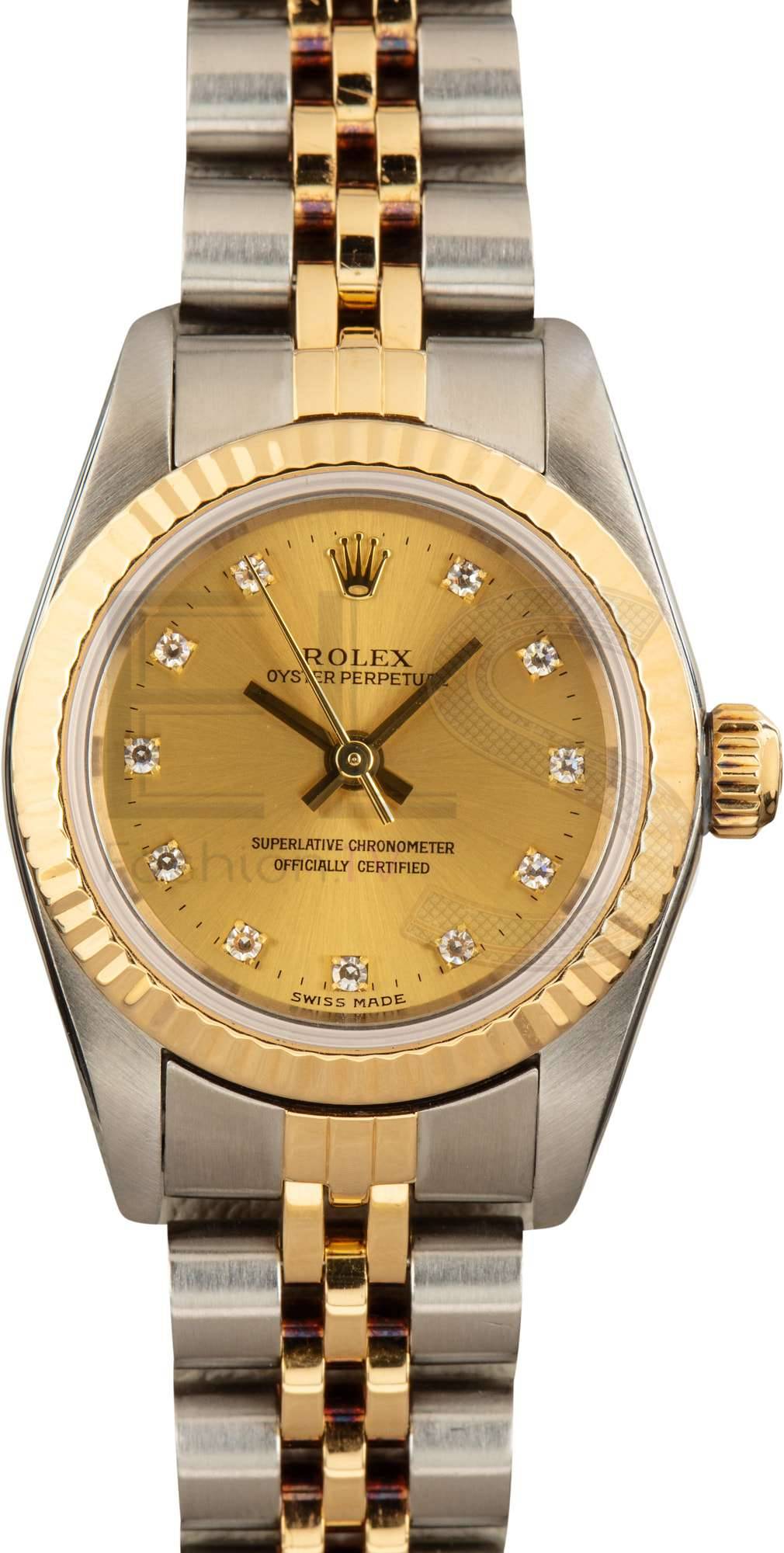Rolex Oyster Perpetual 76193 Diamond Dial Rolex Oyster Perpetual 76193 Diamond Dial ELS Fashion TV