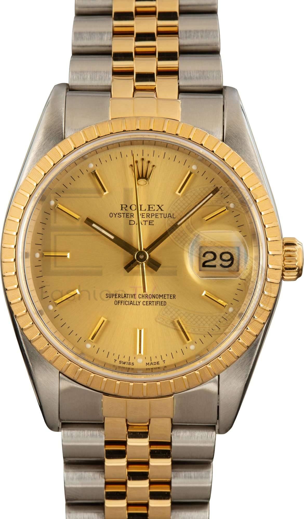 Rolex Oyster Perpetual Date 15223 Two-Tone ELS Fashion TV