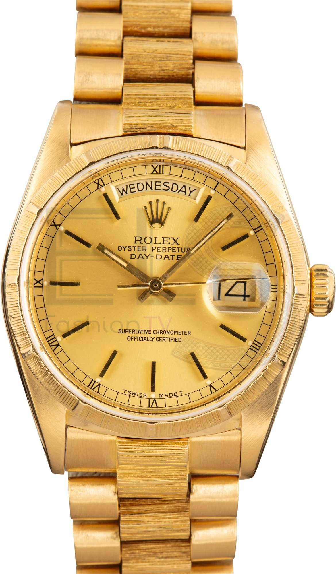 Rolex President Day Date 18078 Bark Finish ELS Fashion TV