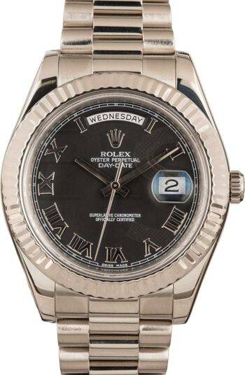 Rolex President Day-Date II Ref 218239 Black Dial ELS Fashion TV