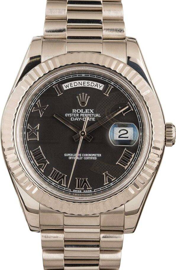 Rolex President Day-Date II Ref 218239 Black Dial ELS Fashion TV
