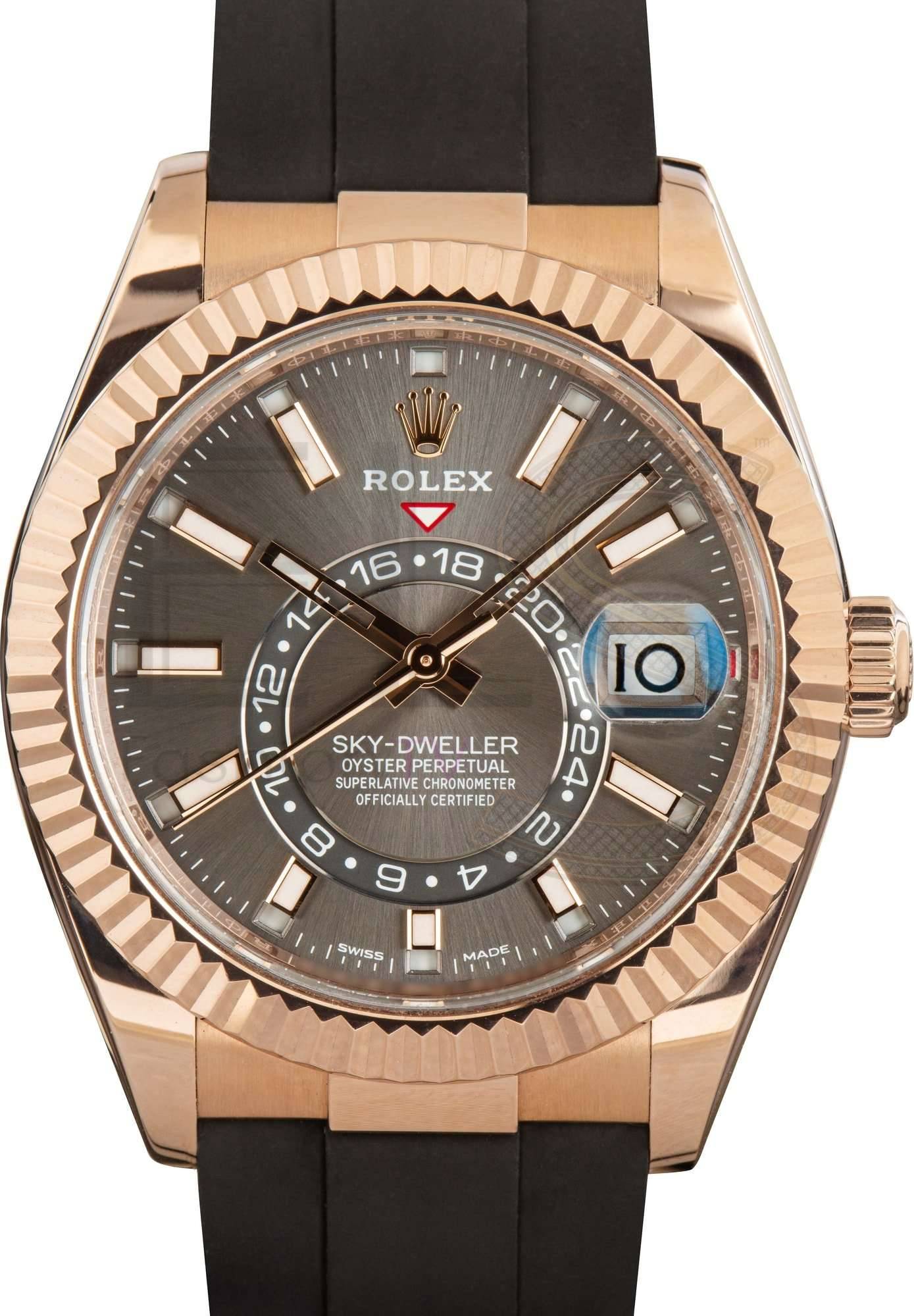 Rolex Sky-Dweller 326235 18k Everose Gold on Oysterflex Strap ELS Fashion TV