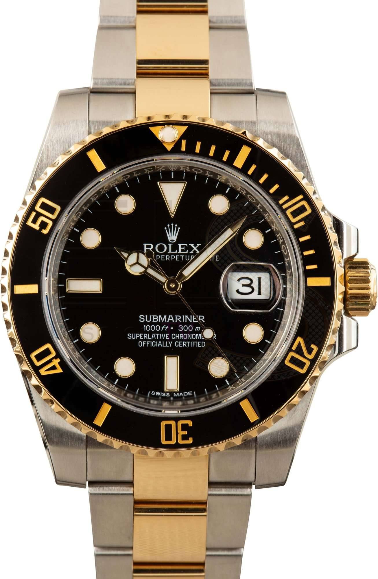 Rolex Submariner 116613 Black Cerachrom Bezel ELS Fashion TV