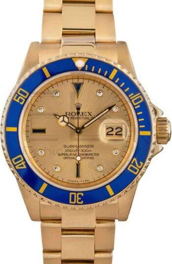 Rolex Submariner 16808 18K Yellow Gold ELS Fashion TV