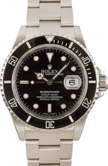 Rolex Submariner Black 16610T No Holes ELS Fashion TV