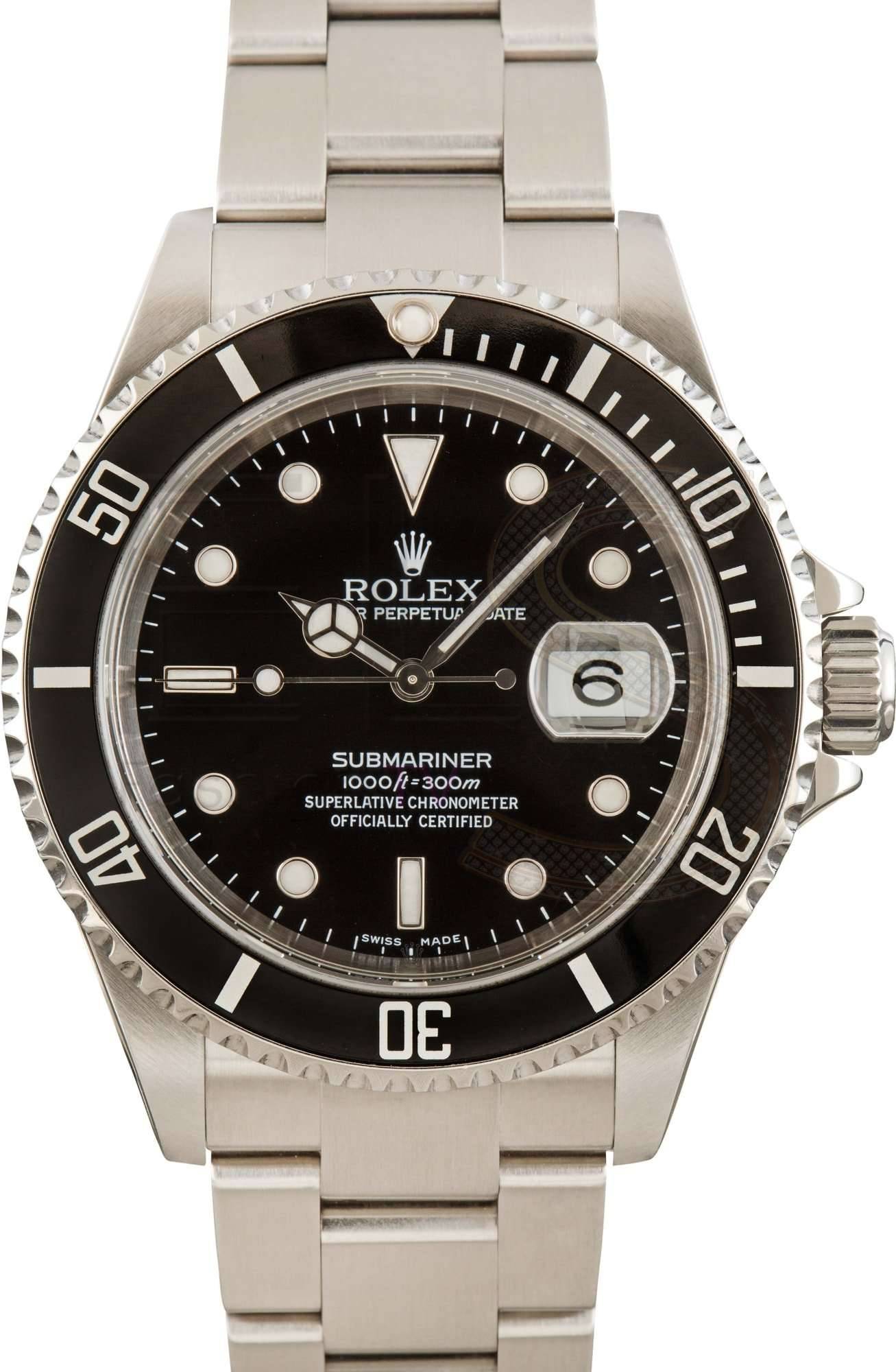 Rolex Submariner Black 16610T No Holes ELS Fashion TV