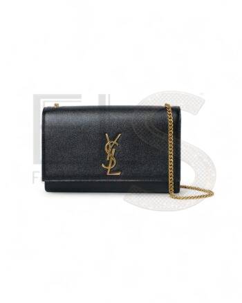 Saint Laurent Kate Medium Granulated Black ELS Fashion TV