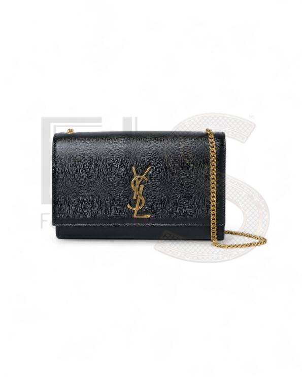 Saint Laurent Kate Medium Granulated Black ELS Fashion TV