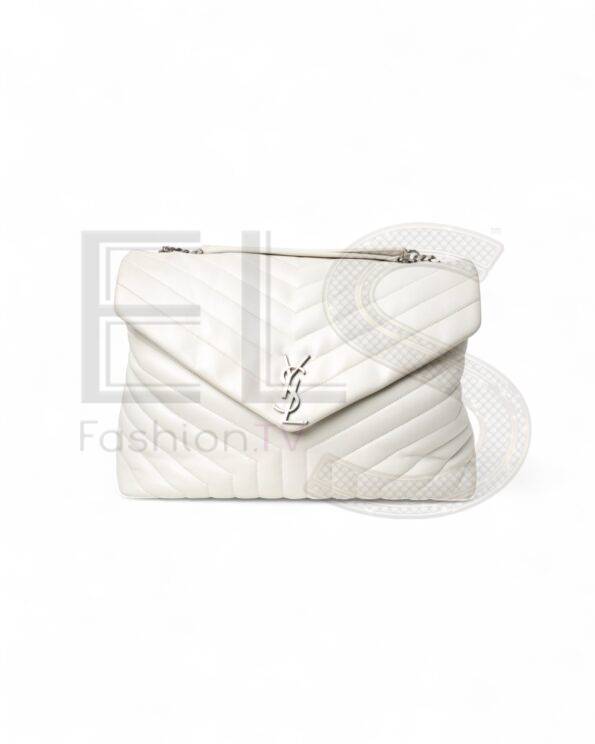 Saint Laurent Lou Lou Large Quilted White ELS Fashion TV