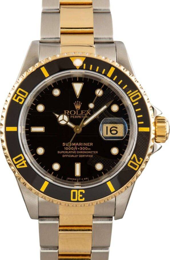 Two Tone Rolex Submariner Black 16613 ELS Fashion TV