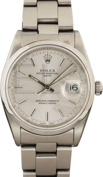 Used Rolex Date 15200 Silver Dial ELS Fashion TV