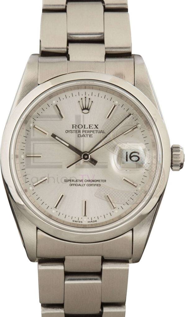 Used Rolex Date 15200 Silver Dial ELS Fashion TV