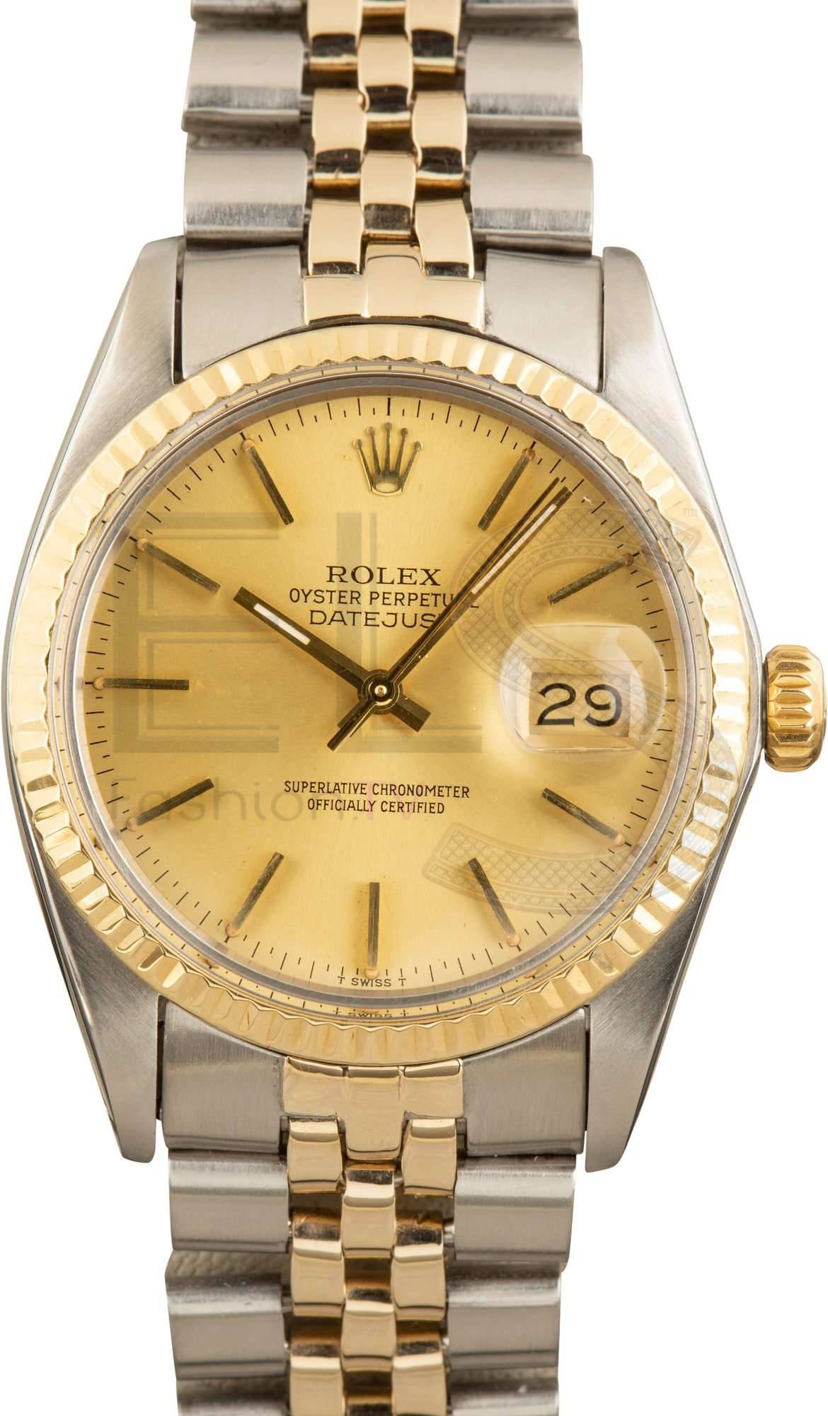 Used Rolex Datejust 16013 Steel & Yellow Gold