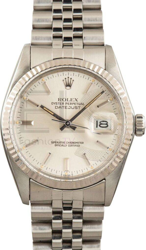 Used Rolex Datejust 16014 Silver Dial ELS Fashion TV