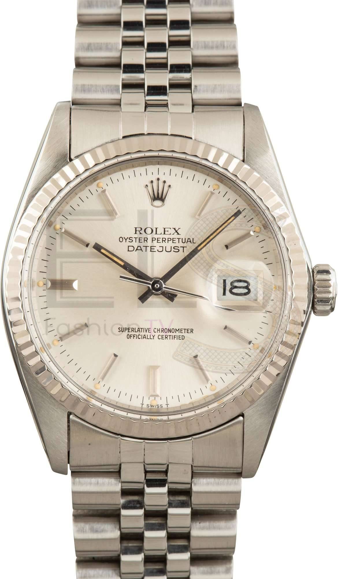 Used Rolex Datejust 16014 Silver Dial ELS Fashion TV