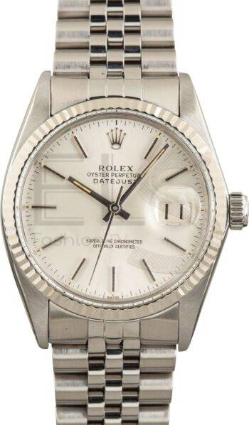 Used Rolex Datejust 16014 Silver Index Dial ELS Fashion TV