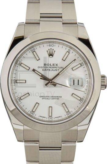 Used Rolex Datejust 41 Ref 126300 White Dial ELS Fashion TV