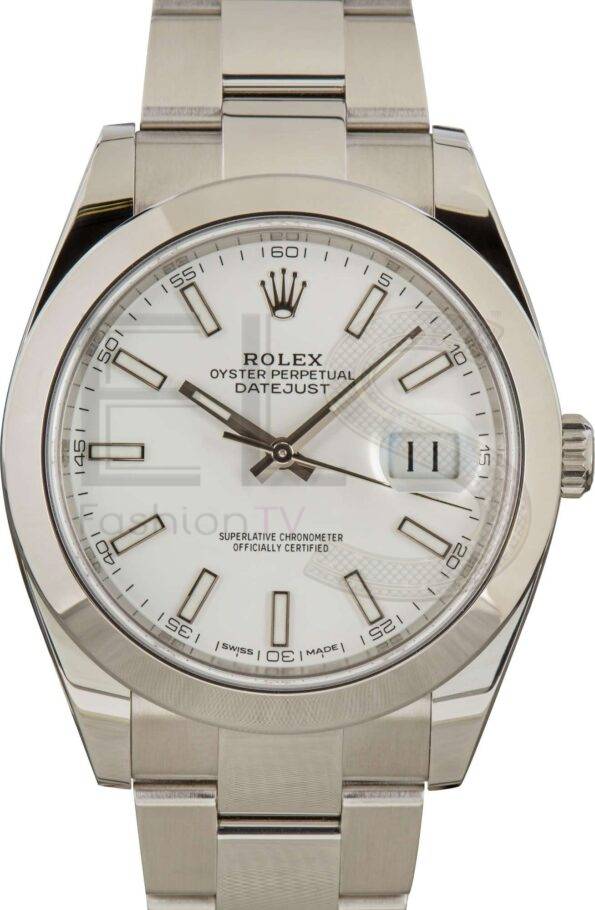 Used Rolex Datejust 41 Ref 126300 White Dial ELS Fashion TV