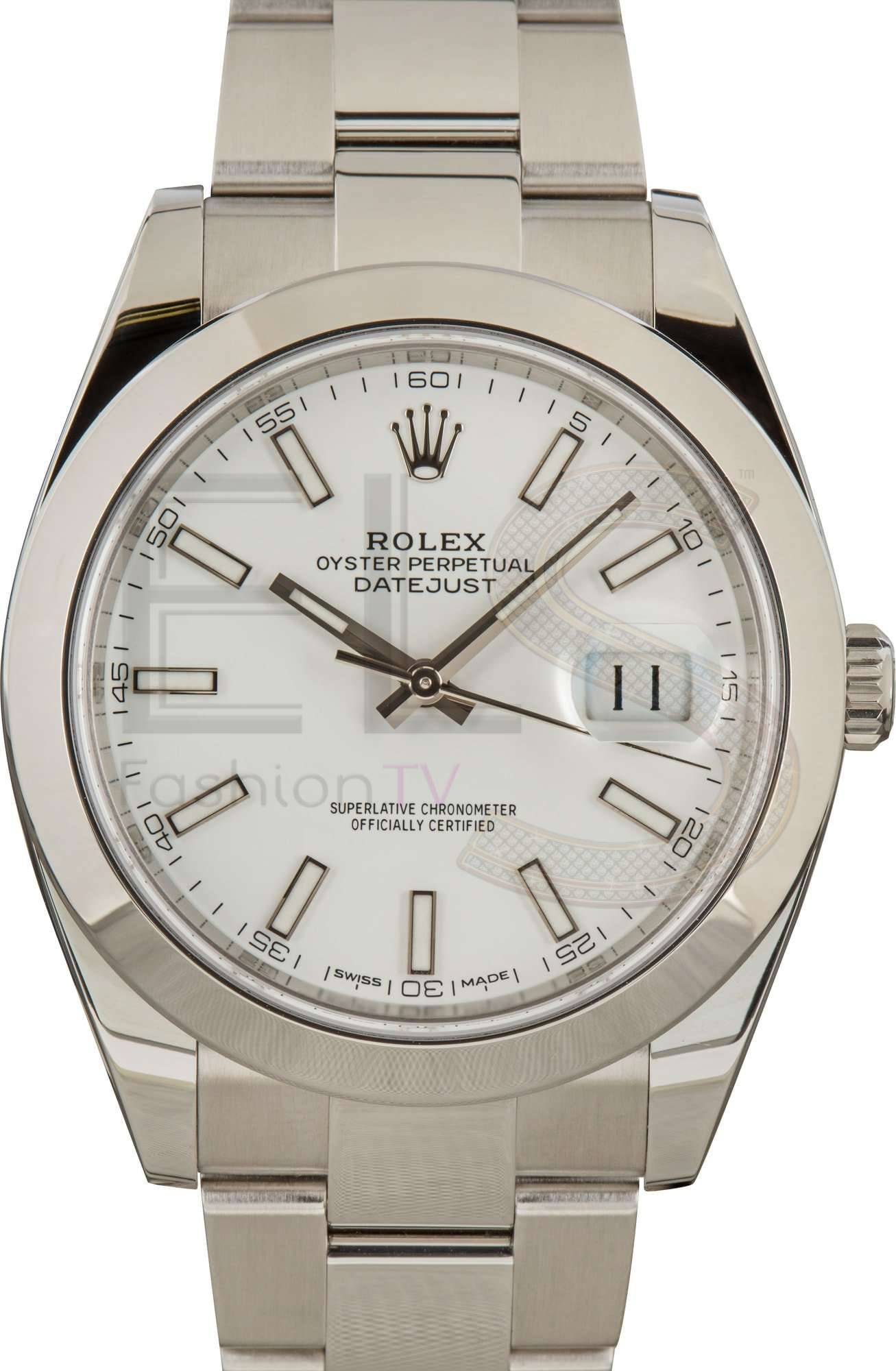 Used Rolex Datejust 41 Ref 126300 White Dial ELS Fashion TV