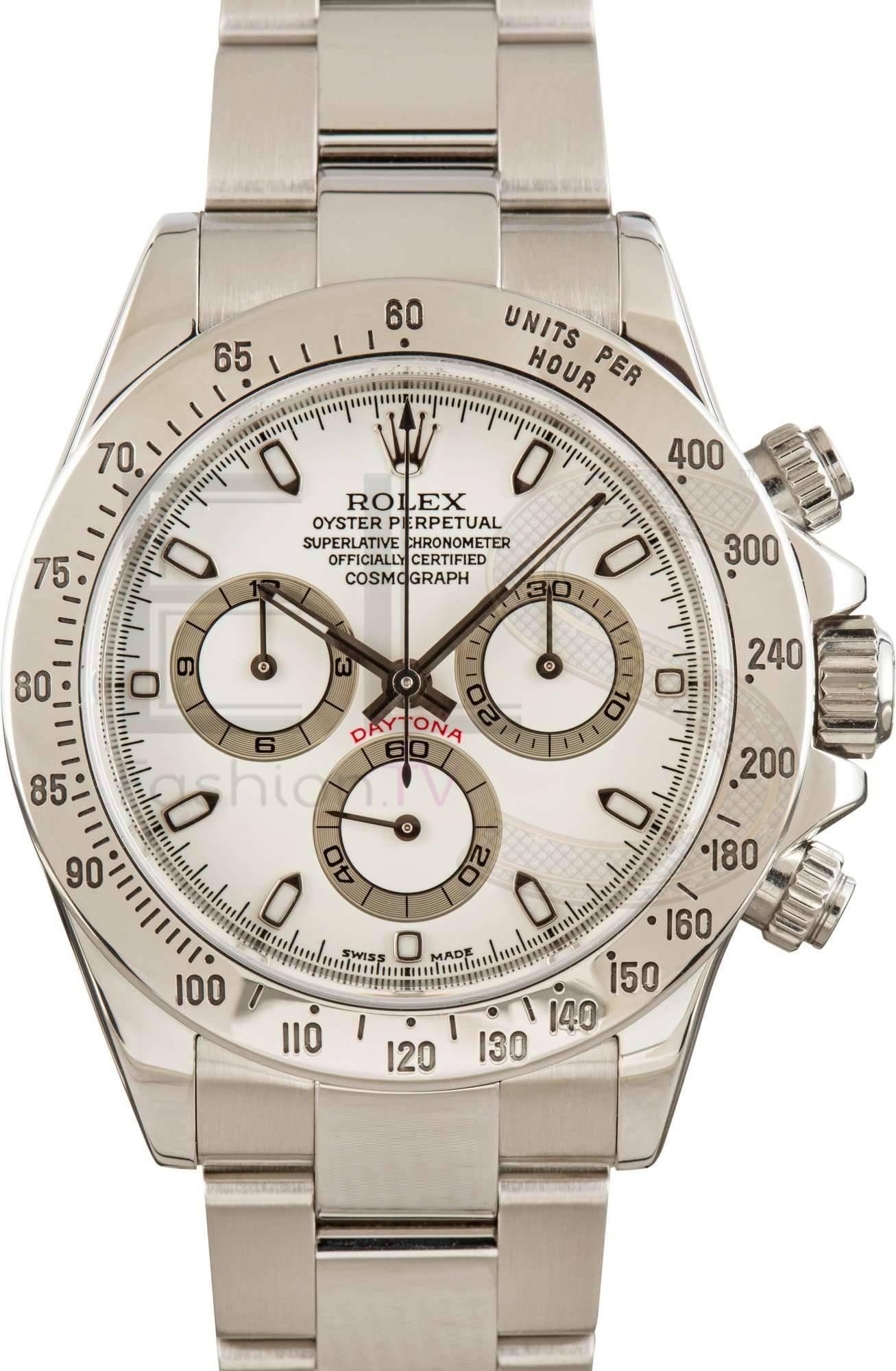 Used Rolex Daytona 116520 White Dial