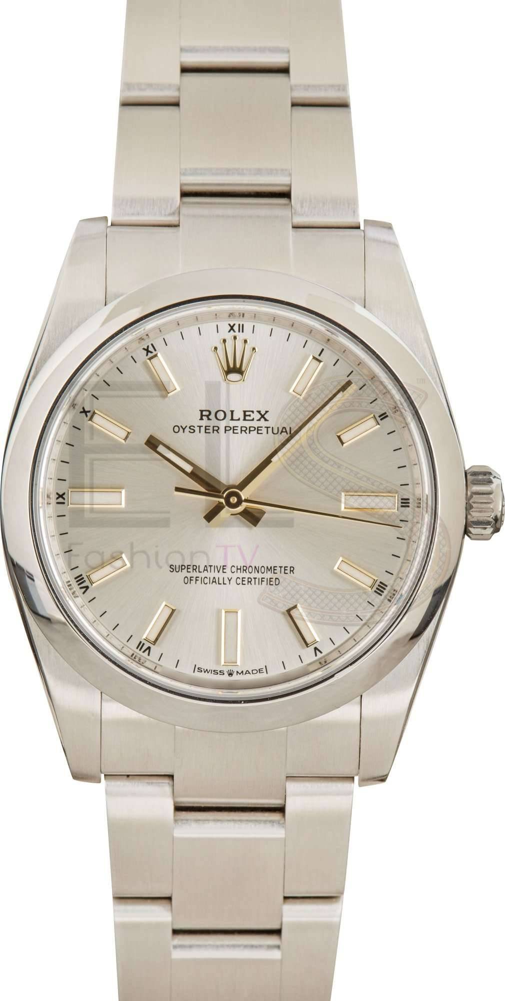Used Rolex Oyster Perpetual 34 Ref 124200 Used Rolex Oyster Perpetual 34 Ref 124200 ELS Fashion TV