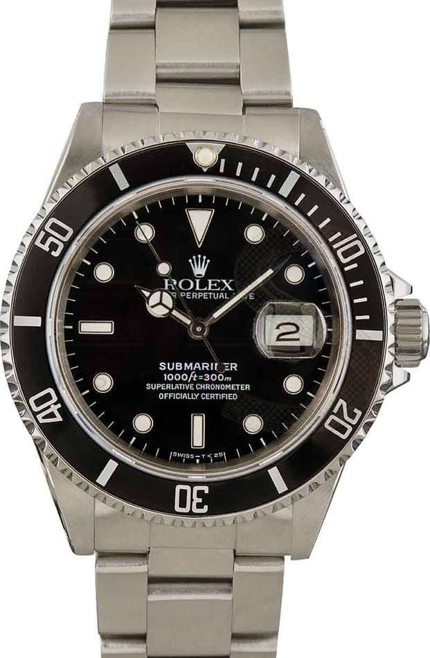 Used Rolex Submariner 16610 Stainless Steel
