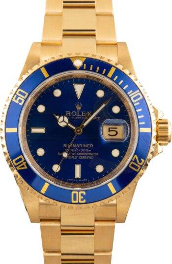 Used Rolex Submariner 18k Gold Model 16618 ELS Fashion TV