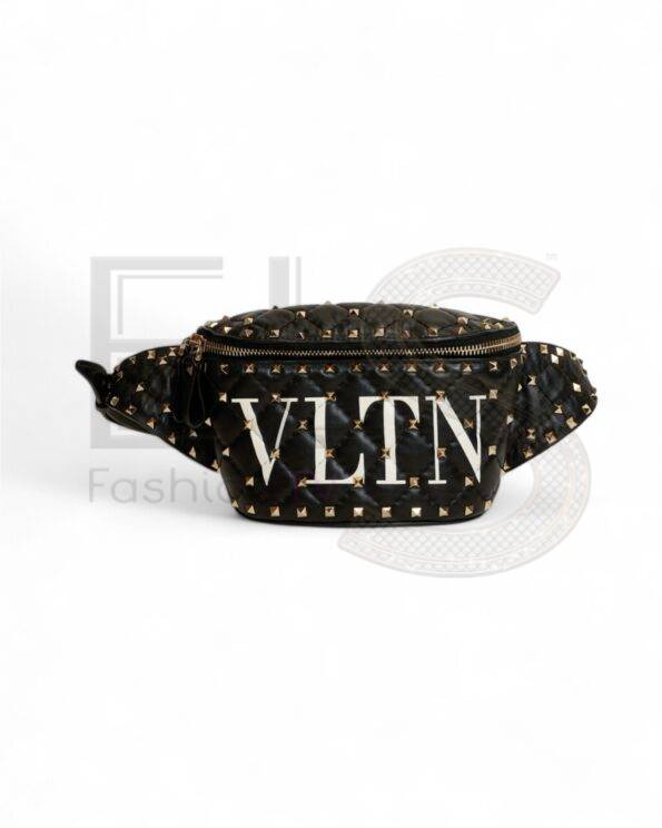 Valentino Black Spike Belt Bag ELS Fashion TV