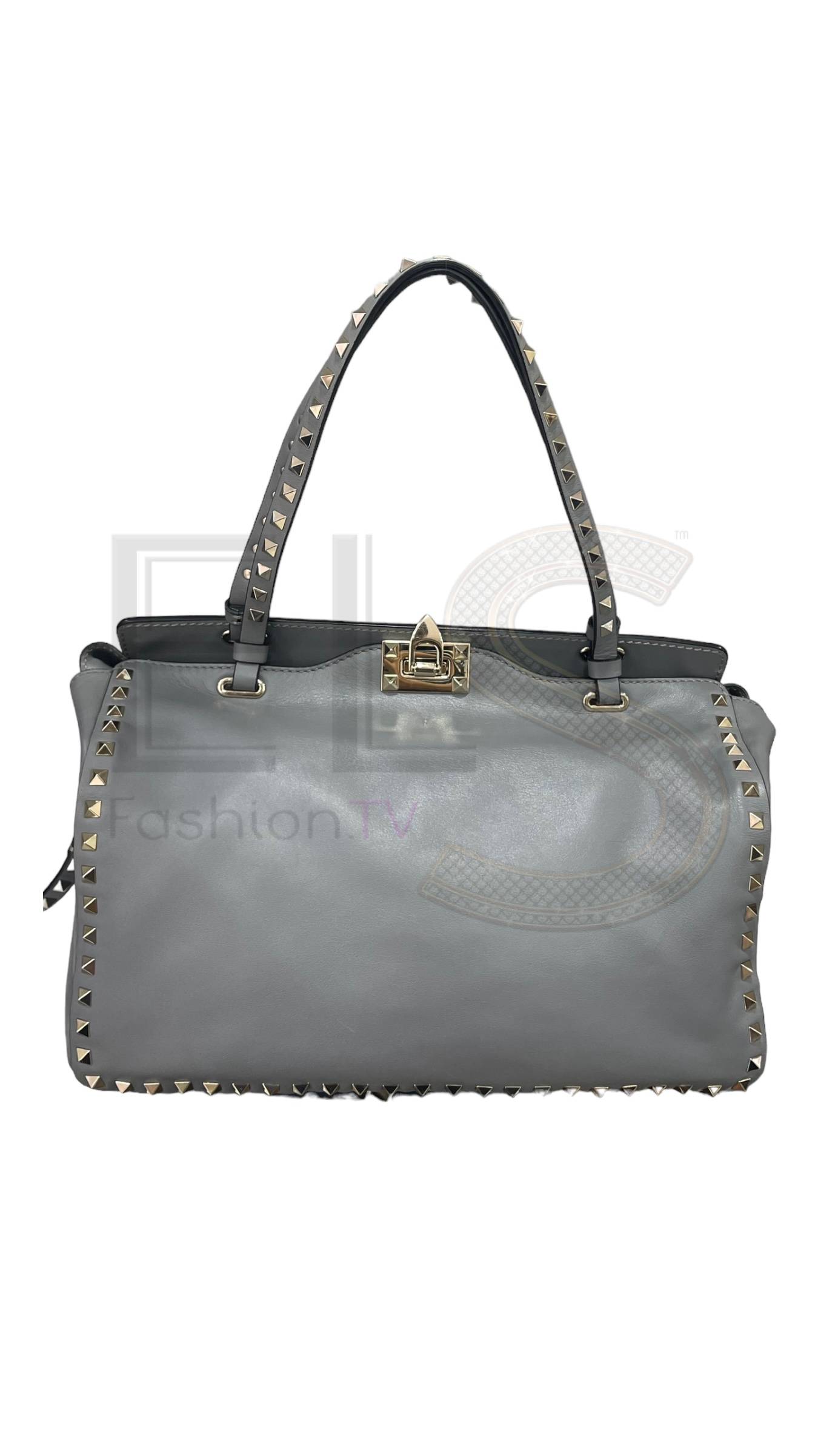 Valentino Rockstud Shopper Grey ELS Fashion TV